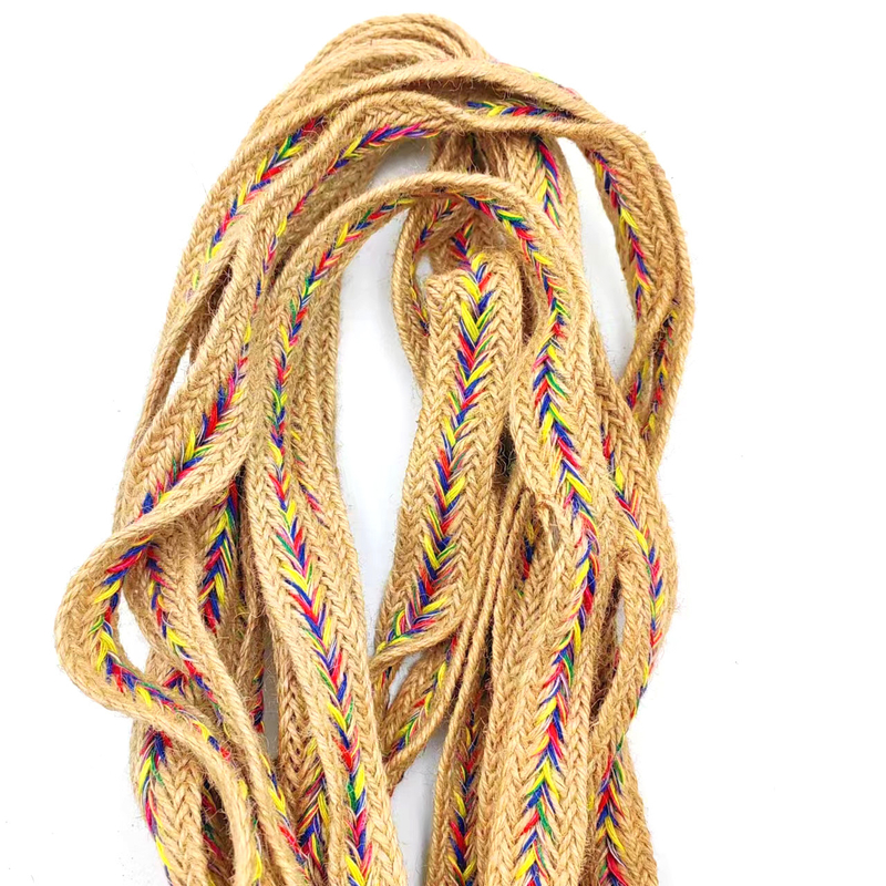 2.5cm 너비 천연 쥬트 蕾丝 trim 리본 扭曲 Herringbone Webbing for Jute Craft