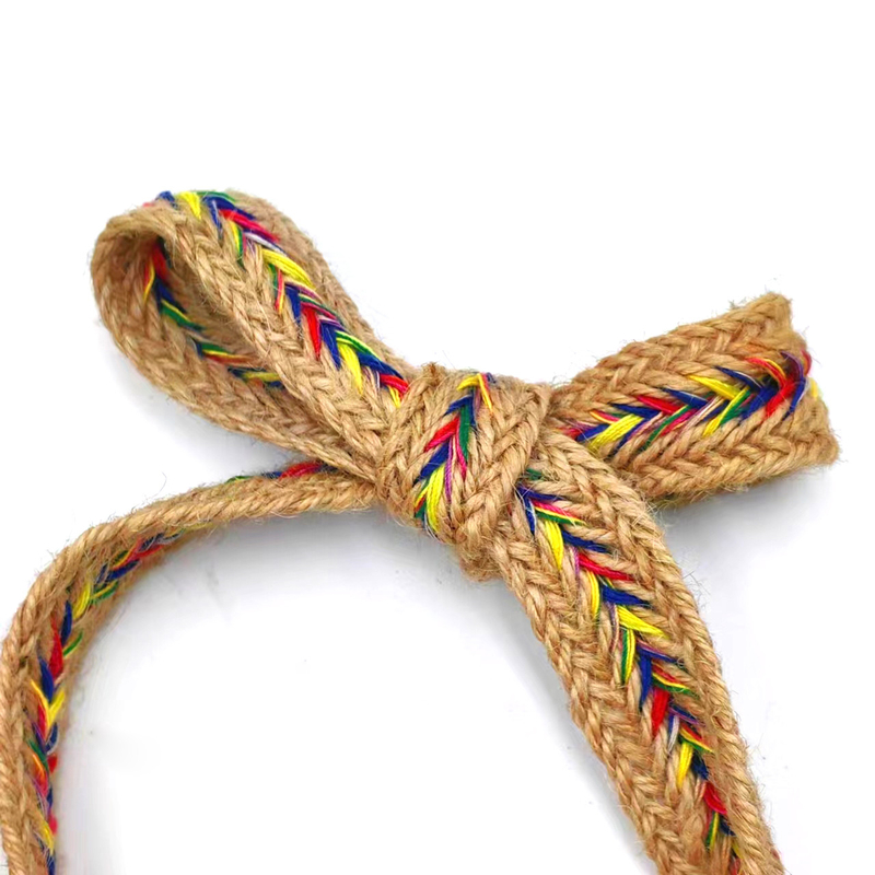 2.5cm 너비 천연 쥬트 蕾丝 trim 리본 扭曲 Herringbone Webbing for Jute Craft