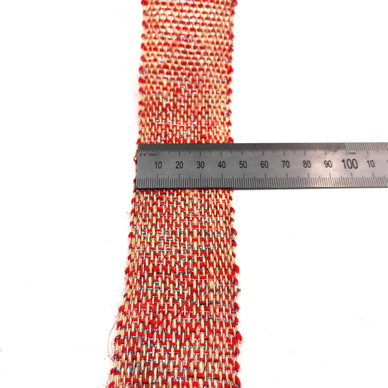 지속가능한 4cm 빨간색 주황색 은색 크리스마스 장식 유트 리본