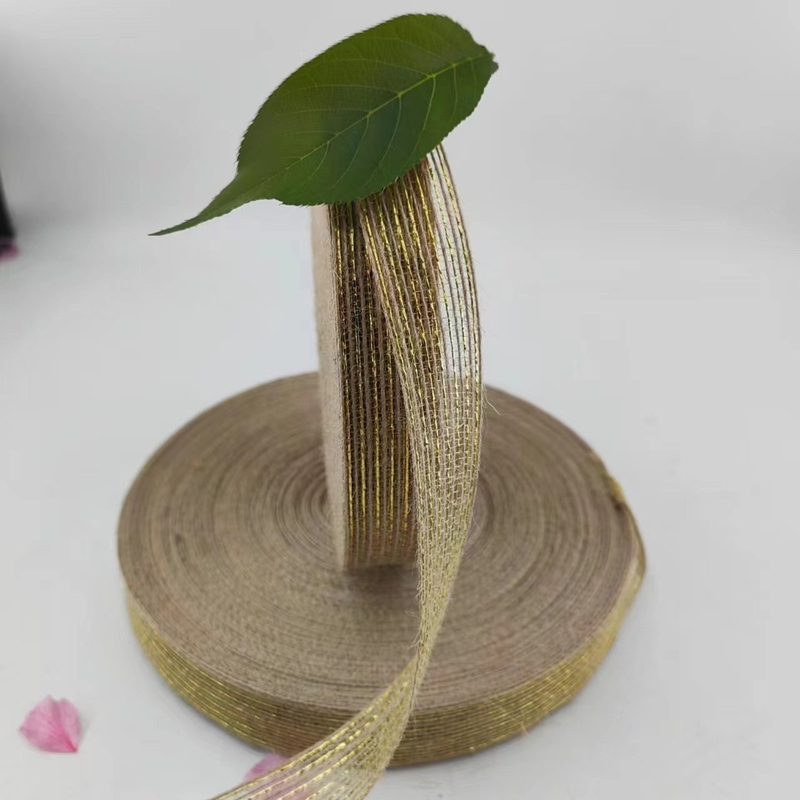 25mm 대마초 쥬트 띠와 DIY 쥬트 띠 단순 스타일 펄라프 생선 실크 리본